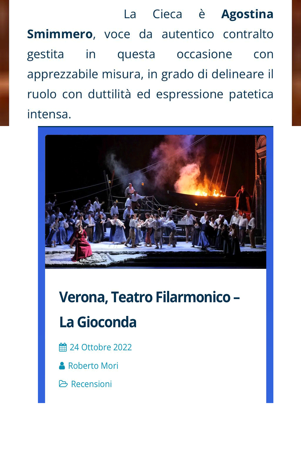 Recensione completa   : https://www.connessiallopera.it/recensioni/2022/verona-teatro-filarmonico-la-gioconda/